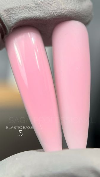 SAGA professional Base Elastic з пензликом 5 (світло-рожевий), 15 мл фото