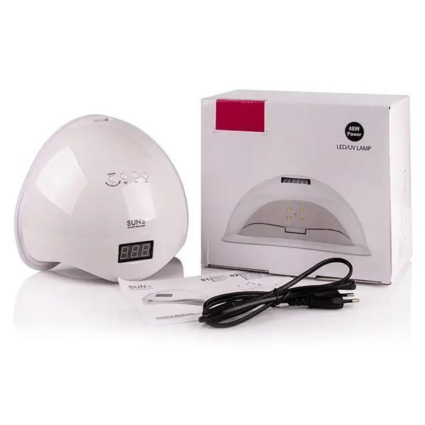 Лампа для манікюру SUN 5 &mdash; LED+UV 48 W White для полімеризації SUN 5 &mdash; LED+UV 48 W White фото