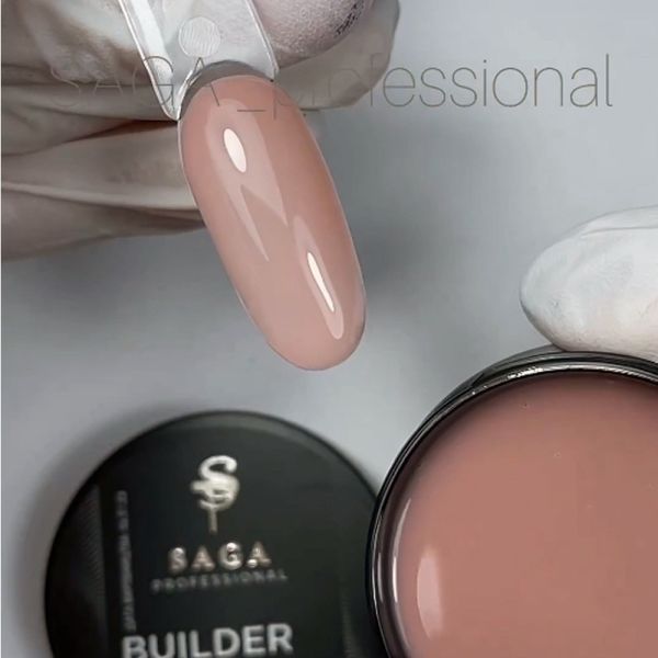 Гель для нарощування Saga Professional Builder Gel Veil 13. тілесно-рожевий. 15 мл фото
