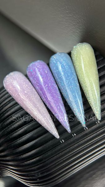 SAGA professional Shimmer Base New 13 (рожевий із шиммером), 15 мл фото