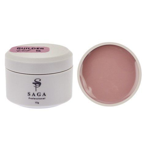 Гель для нарощування Saga Professional Builder Gel Veil 14. лілово-рожевий. 15 мл Гель для нарощування Saga Professional Builder Gel Veil 14. лілово-рожевий. 15 мл фото