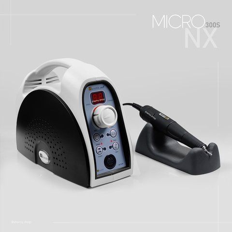 Потужний фрезер для манікюру та педикюру Micro-NX 300S чорний Потужний фрезер для манікюру та педикюру Micro-NX 300S чорний фото