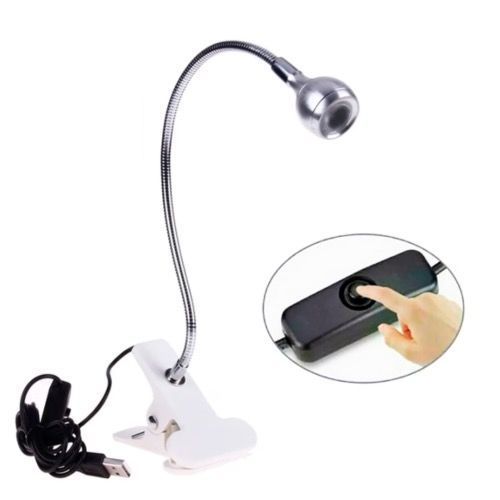 UV/LED &ndash; лампа для сушіння нігтів на прищіпці, 5 Вт, USB, Срібляста  фото