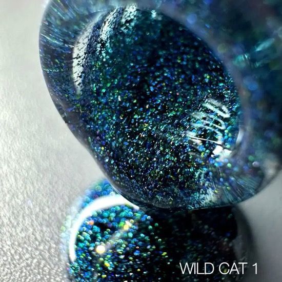 SAGA professional гель-лак WILD CAT 01 (бірюзово-зелений), 9 мл фото