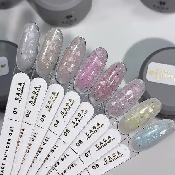 Гель для нарощування SAGA Professional Builder Gel Heart молочний №01 15 мл Гель для нарощування SAGA Professional Builder Gel Heart молочний №01 15 мл фото
