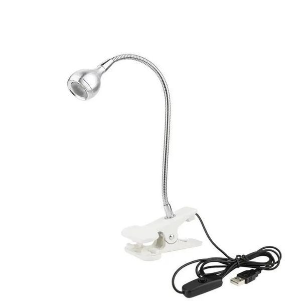 UV/LED &ndash; лампа для сушіння нігтів на прищіпці, 5 Вт, USB, Срібляста  фото