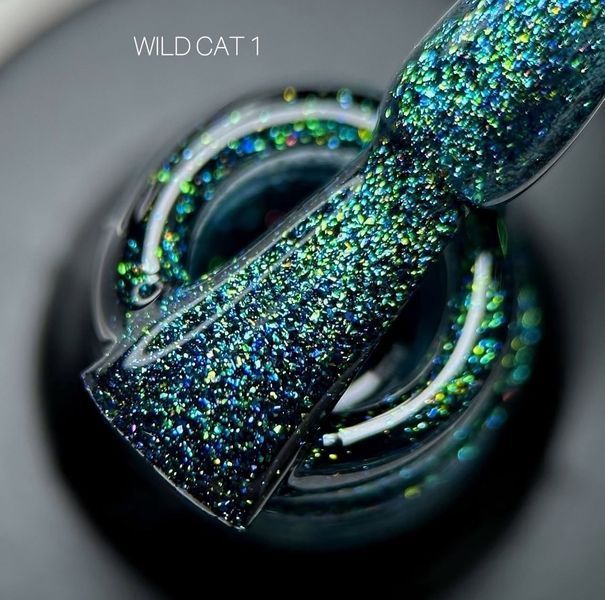 SAGA professional гель-лак WILD CAT 01 (бірюзово-зелений), 9 мл фото