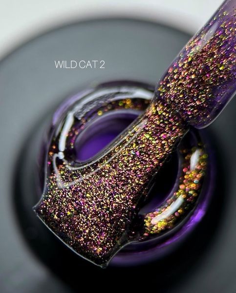 SAGA professional гель-лак WILD CAT 02 (фіолетовий з жовтим), 9 мл фото