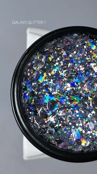 Saga professional Гель для дизайну GALAXY glitter 8мл №01 (баночка) Saga professional Гель для дизайну GALAXY glitter 8мл №01 (баночка) фото