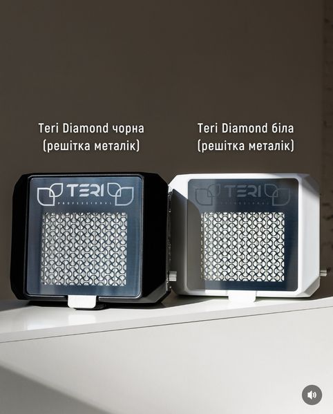 Настільна манікюрна витяжка Teri Diamond біла (решітка металік) 111W фото