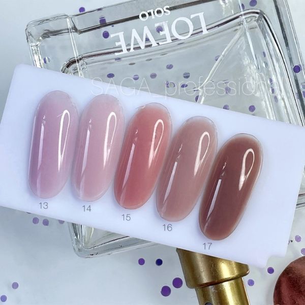 Рідкий гель Saga Professional Liquid Gel 15. тілесний бежево-рожевий фото