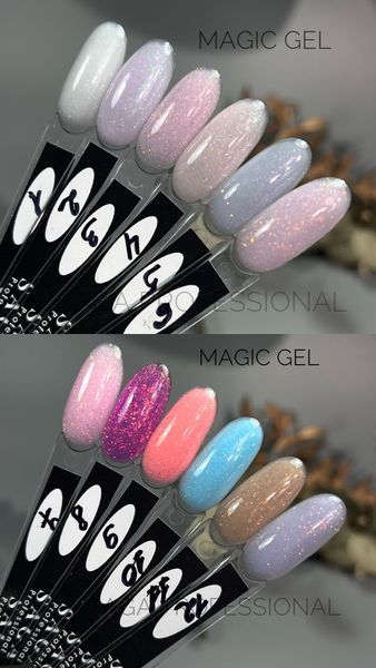 Гель для нарощування Saga Professional Magic Builder Gel 01. молочний з кольоровими пластівцями поталі. 15 мл ель для нарощування Saga Professional Magic Builder Gel 01. молочний з кольоровими пластівцями поталі. 15 мл фото