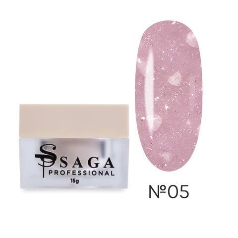 Гель для нарощування SAGA Professional Builder Gel Heart лілово-рожевий №05 15 мл Гель для нарощування SAGA Professional Builder Gel Heart лілово-рожевий №05 15 мл фото