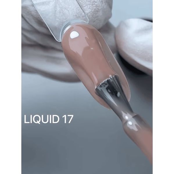 SAGA Professional LIQUID GEL №17 Гель для нарощування коричневий 15 мл SAGA Liquid Gel №17 Гель для нарощування темно-бежевий, 15 мл фото