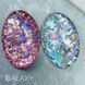SAGA professional Galaxy glitter 03 (прозорий з персиково-рожевими блискітками), 8 мл SAGA professional Galaxy glitter 03 (прозорий з персиково-рожевими блискітками), 8 мл фото 1