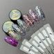 SAGA professional Galaxy glitter 04 (прозорий з голографічними півмісяцями, зірками та шестигранниками), 8 мл Saga professional Гель для дизайну GALAXY glitter 8мл №04 (баночка) фото 4