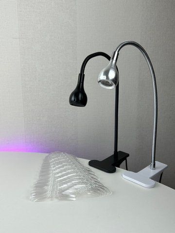 Лампа UV для сушіння гель лаку, гелевих типс з USB-роз'ємом (настільна, гнучка, з прищіпкою), 5 Вт. LED LAMP USB фото