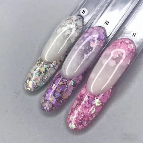 SAGA professional Galaxy glitter 05 (прозорий з голографічними частинками), 8 мл фото
