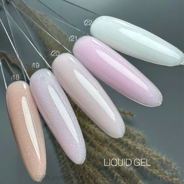 Рідкий гель Saga Professional Liquid Gel 19. лілово-рожевий із шимером. 15 мл Рідкий гель Saga Professional Liquid Gel 19. лілово-рожевий із шимером. 15 мл фото