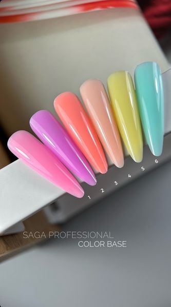SAGA professional COLOR BASE з пензликом 6 (мятний), 10 мл фото