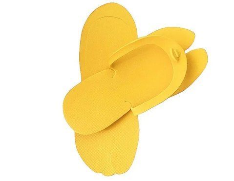 Одноразові кольорові тапочки Жовті (12 пар в наборі) тапочки одноразові Зелений (12 пар) фото