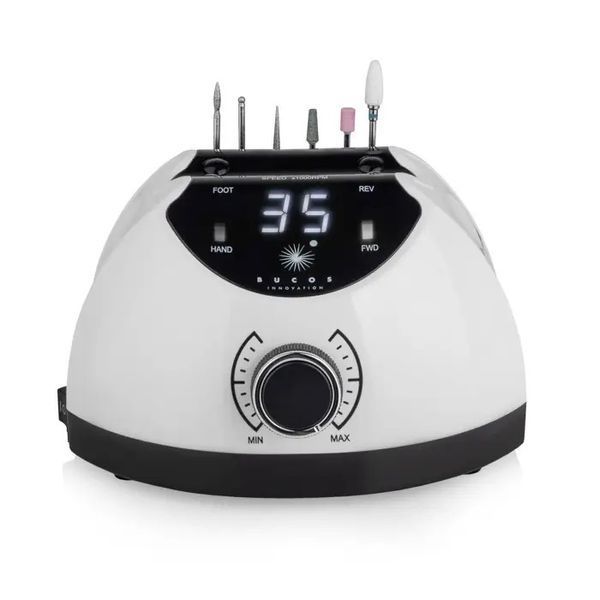 Nailshop77 радить! Фрезер для манікюру Bucos Nail Drill X4 PRO WHITE PEARL 65 ват, 35 000 об./хв. Фрезер для манікюру Bucos Nail Drill X4 PRO WHITE PEARL 65 ват, 35 000 об./хв. фото