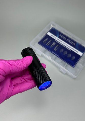 Ультрафіолетовий ЛЕД ліхтарик для манікюру на батарейках  led lamp battery фото