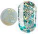 SAGA professional Galaxy glitter 06 (прозорий із голографічними золотими блискітками), 8 мл SAGA professional Galaxy glitter 06 (прозорий із голографічними золотими блискітками), 8 мл фото 1