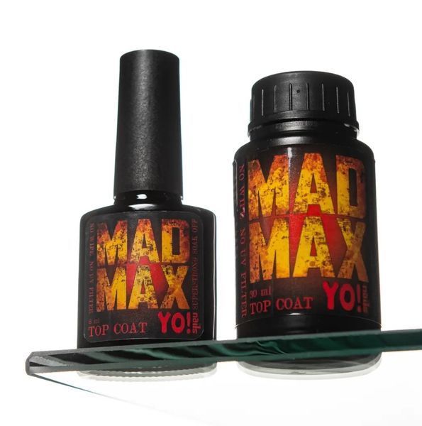 Суперстійкий топ без липкого шару Yo!Nails Mad Max без фільтра, 30 мл фото