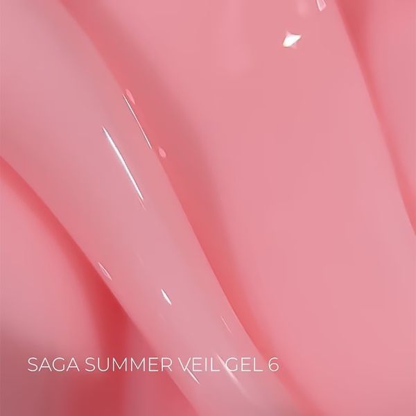 Гель для наращивания SAGA Professional Builder Gel Veil Summer пудрово-розовый №06 15 мл Гель для нарощування SAGA Professional Builder Gel Veil Summer пудрово-рожевий №06 15 мл фото