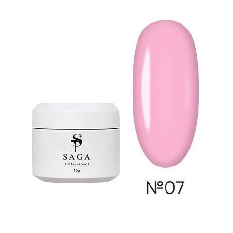 Гель для нарощування SAGA Professional Builder Gel Veil Summer холодний рожевий №07 15 мл Гель для нарощування SAGA Professional Builder Gel Veil Summer холодний рожевий №07 15 мл фото