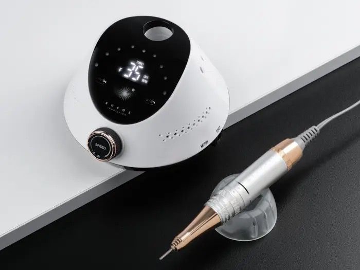 Фрезер для манікюру Bucos Nail Drill X2 PRO WHITE PEARL 65 ватів, 35 000 об./хв. фото