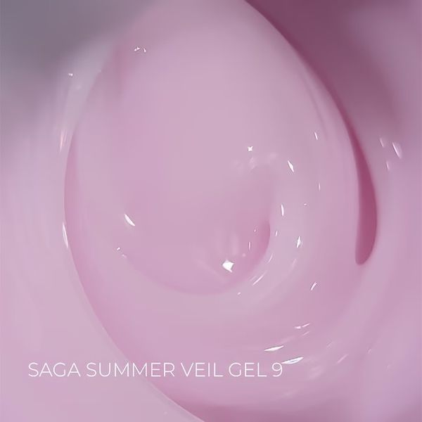 Гель для наращивания SAGA Professional Builder Gel Veil Summer молочно-розовый №09 15 мл Гель для нарощування SAGA Professional Builder Gel Veil Summer молочно-рожевий №09 15 мл фото